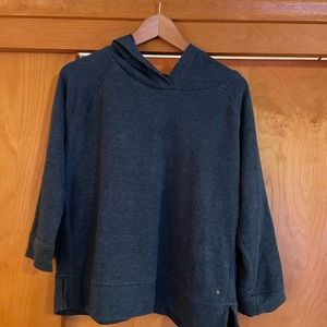 Prana 3/4 sleeve hooded sweatshirt